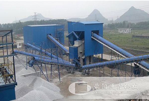 时产100吨石灰石机制沙生产线配置
